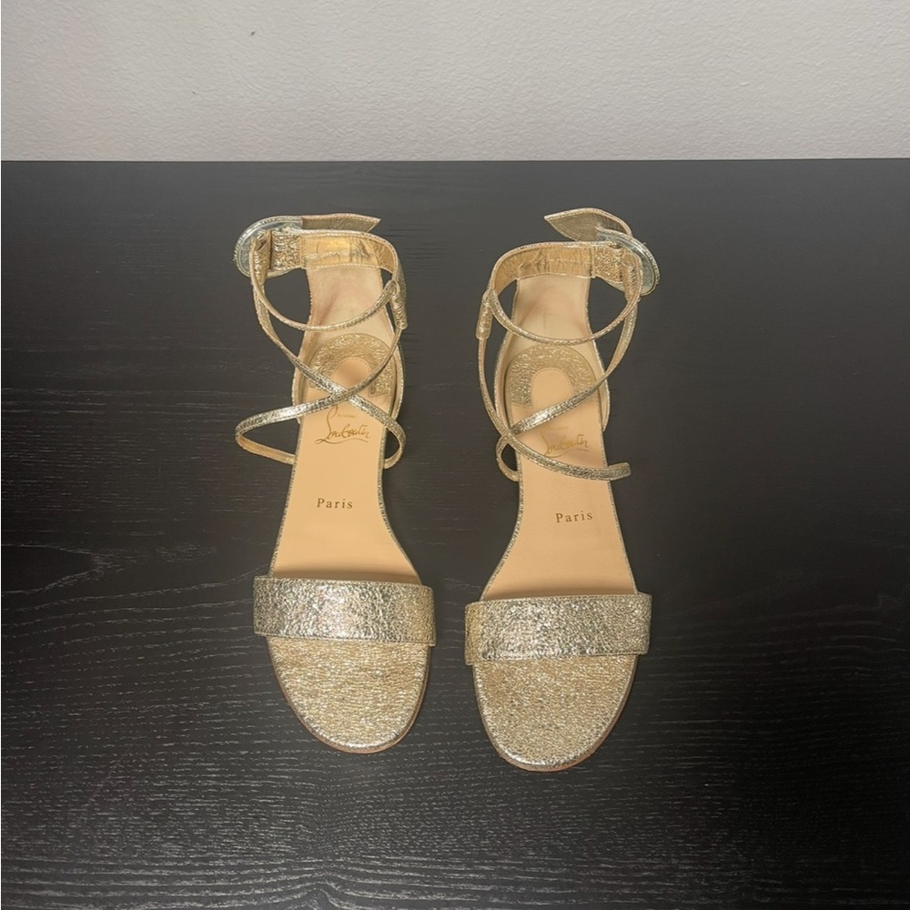 Christian Louboutin Glittering Gold Sandals